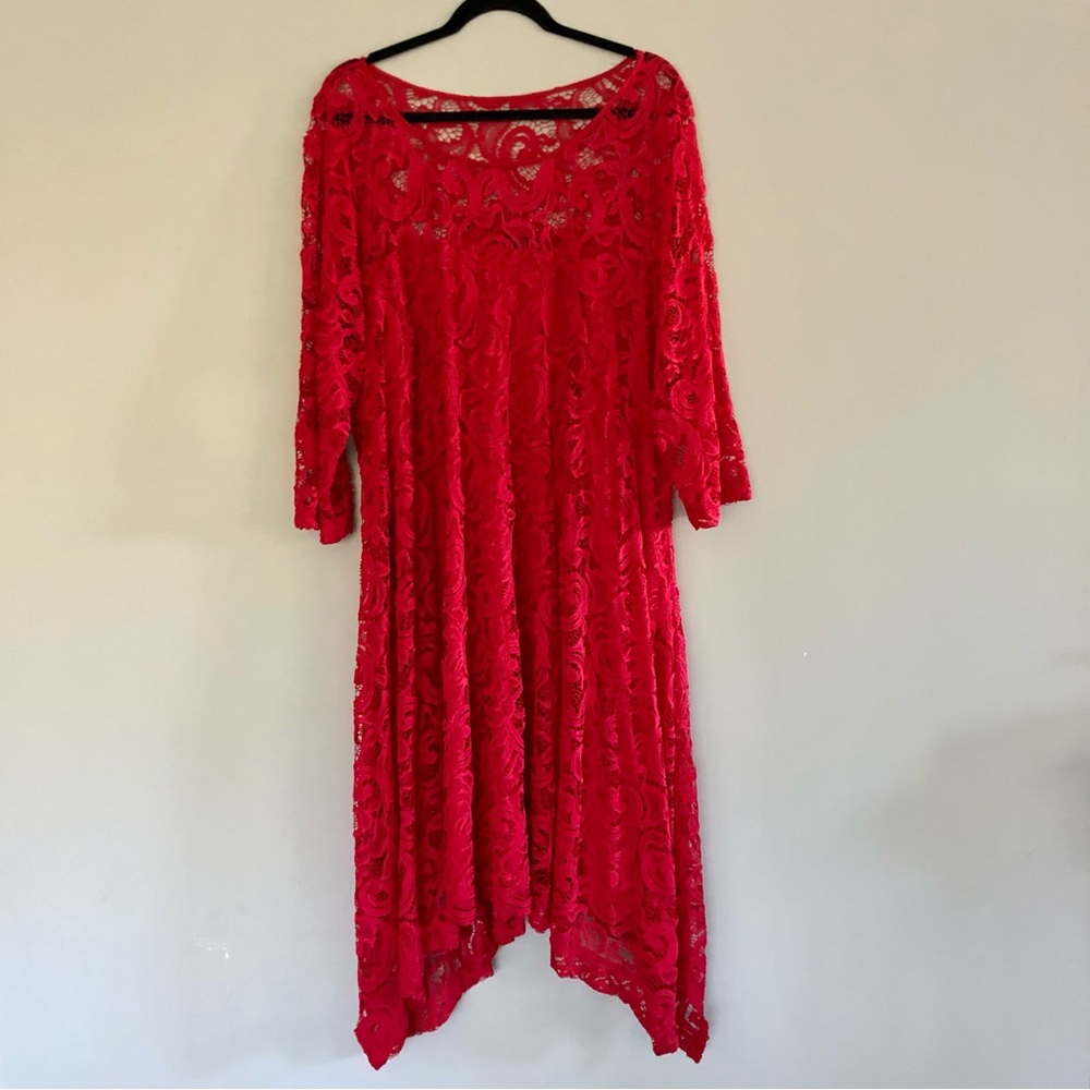 🎉HOST PICK🎉 NWT Lane Bryant Red Lace Valentines Dress Date Night 26/28